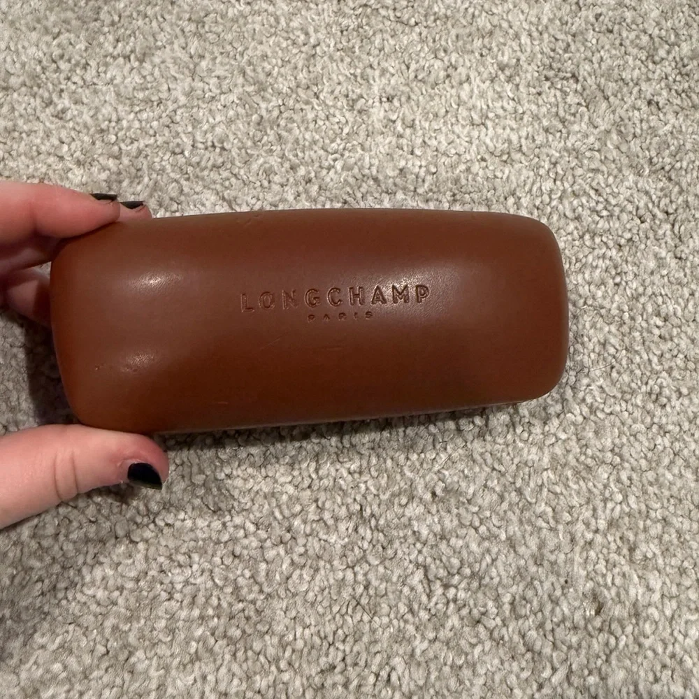 Longchamp Hard Clam Shell Glasses Sunglasses Case in Brown‎